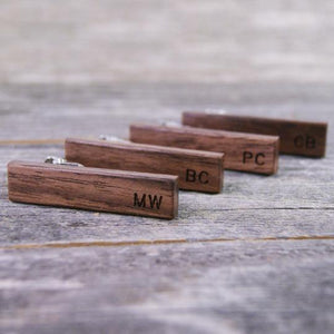 wooden tie clips