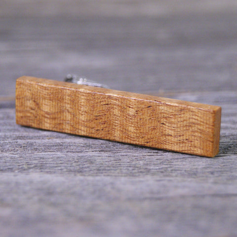 Men&#39;s Tie Clip: Curly African Mahogany tie tack