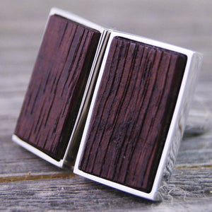 French Wine Barrel Cufflinks - White Oak Barrel Stave Wood is Perfect for Wine Lovers!
