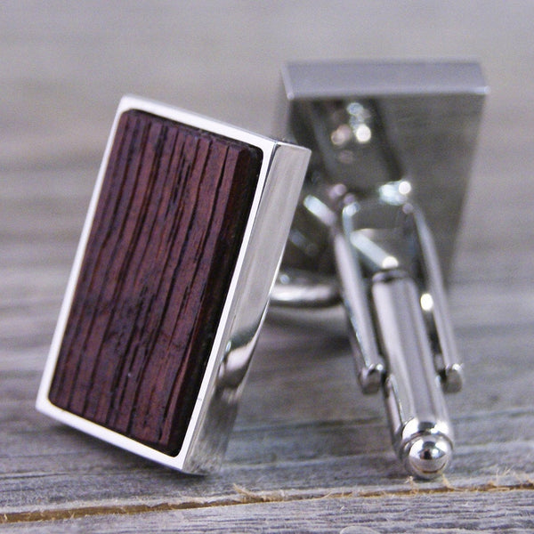 French Wine Barrel Cufflinks - White Oak Barrel Stave Wood is Perfect for Wine Lovers!