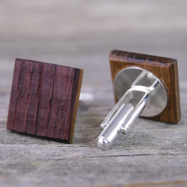 Wine Barrel Oak Wood Cufflinks
