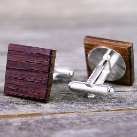 Wine Barrel Oak Wood Cufflinks