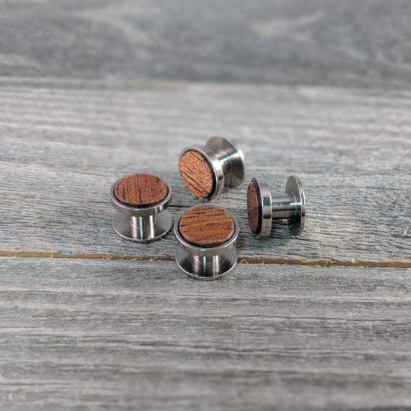 Hawaiian Koa Wood Stud Set/Tuxedo Stud Set/Shirt Stud Set/Wedding Shirt Studs/Stud Buttons/Groom Shirt Studs/Best Man Tux Studs