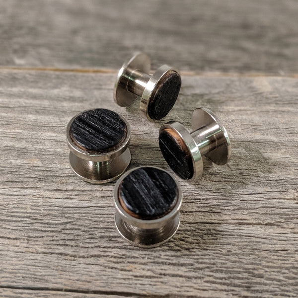 Bourbon Barrel Tuxedo Studs/Tuxedo Stud Set/Shirt Stud Set/Wedding Shirt Studs/Stud Buttons/Groom Shirt Studs/Best Man Tux Studs
