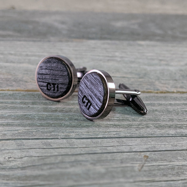 Bourbon Barrel Cufflinks / Personalized with Initials, Dates
