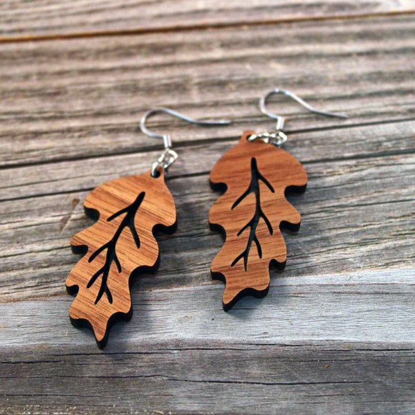 Wooden Dangle Earrings/Lightweight Wooden Earrings/Boho Earrings/Leaf Earrings/Earrings from Wood/Hypoallergenic/Lightweight