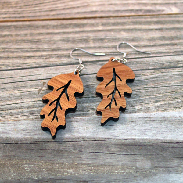 Wooden Dangle Earrings/Lightweight Wooden Earrings/Boho Earrings/Leaf Earrings/Earrings from Wood/Hypoallergenic/Lightweight