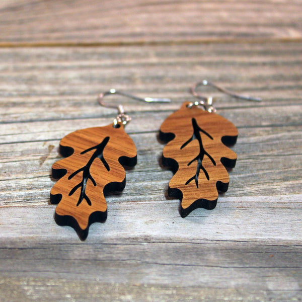 Wooden Dangle Earrings/Lightweight Wooden Earrings/Boho Earrings/Leaf Earrings/Earrings from Wood/Hypoallergenic/Lightweight