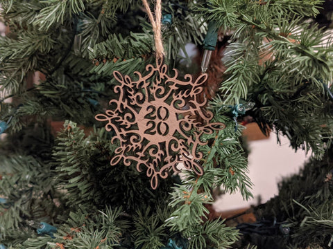 F Flake 2020 Christmas Ornament / Coronavius Ornament / Covid-19 Keepsake Ornament / The Year We Will Never Forget / F*** 2020