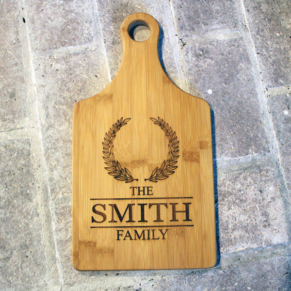 Personalized Monogram Cutting Board/Monogrammed Paddle Cutting Board/Engraved Cutting Board/Wedding Gift/Housewarming Gift