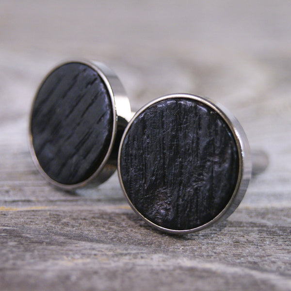 Bourbon Barrel Manly and Rustic Cufflinks