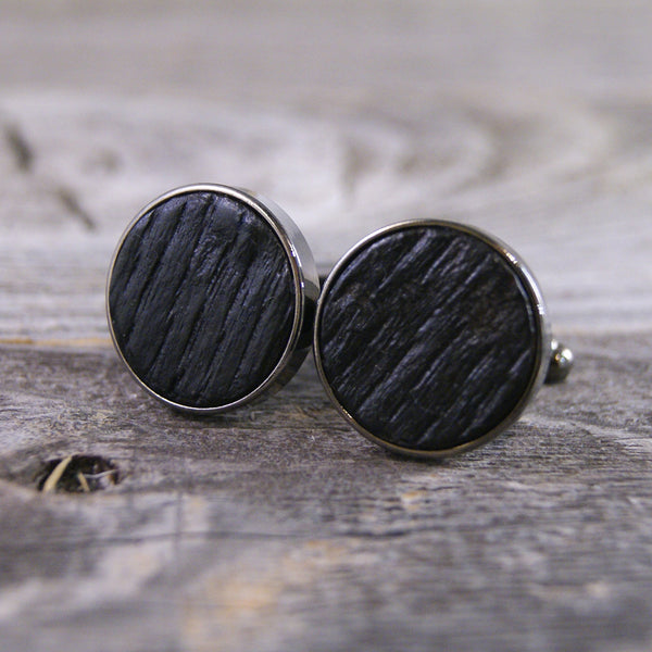 Bourbon Barrel Manly and Rustic Cufflinks
