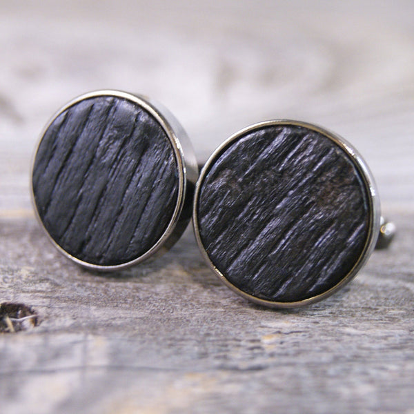 Bourbon Barrel Manly and Rustic Cufflinks