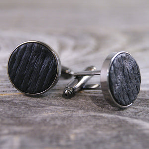 Bourbon Barrel Manly and Rustic Cufflinks
